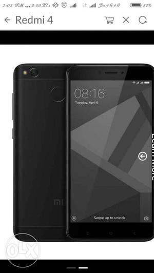 Seal packed Redmi 4(black) 3gb ram and 32gb rom