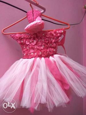 Tutu frock for 1 year baby with headband