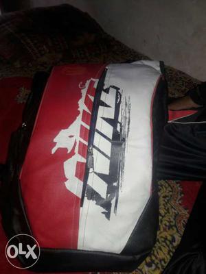 Whie And Red Nike Duffel Bag