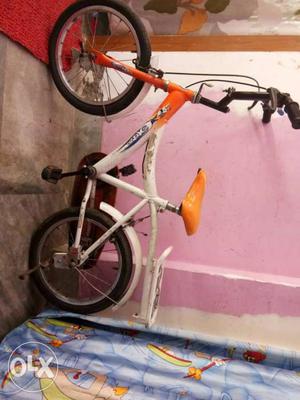 White And Orange Bicycle
