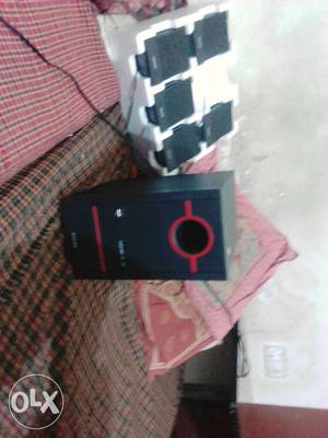 Black And Red Multimedia Speaker
