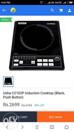 Usha CP Induction Cooktop. 5 months used in excellent