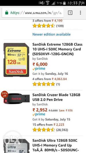 128gb memory card for DSLR pls contact 997i