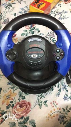 Black And Blue Game Console Steering Wheel ROADSTAR SAMEO