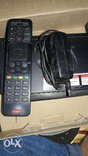 Black And Red TV BOX With Remote And Charger