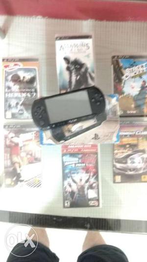 Black Sony PSP with UMD's