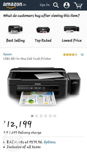 New Epson L380 Unboxed Multi function printer