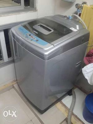 Silver And Black Samsung Fully Automatic Top Load Washer