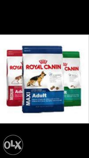 Three Royal Canin Dog Food Packs