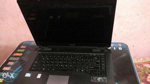 Toshiba brand laptop is in good condition..