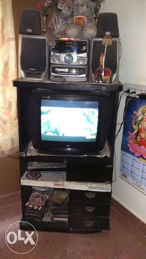 Tv stand with VCD-Music system and TV all