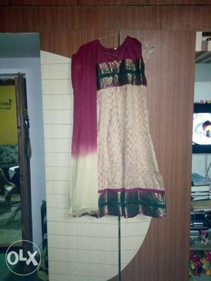 1 hardly used twice Anarkali dresses, the dress