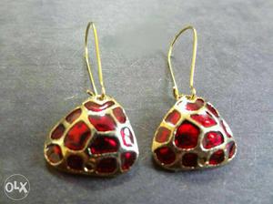 170/pair.. Unique enamelled earrings