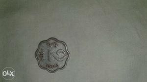 2 Round Scalloped Edge Silver Coin