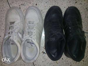 2branded school shoes white.and black size 10