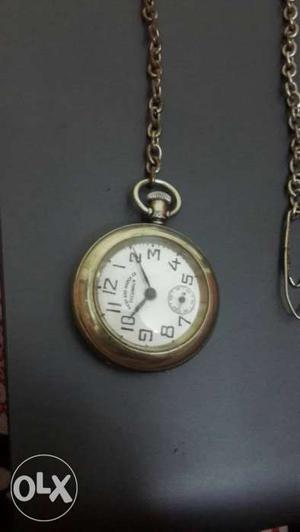Antique Swiss Pocket Watch and Chain