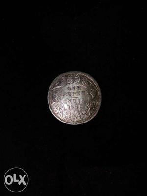 Antique one rupees coin for sale. victoria