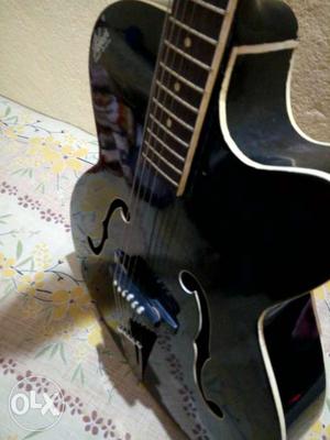 Black Cutaway Acoustic Guitar5