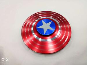 Captain America Fidget Hand Spinner. Spin Time 4+ Fixed