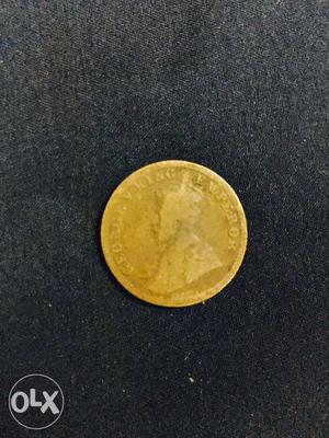 George V King emperor 1 rupee indian  coin.