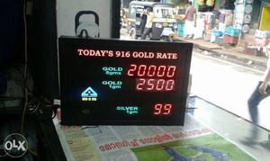 Gold rate display. With remote