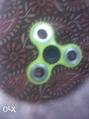 Green, Black And Silver Hand Spinner