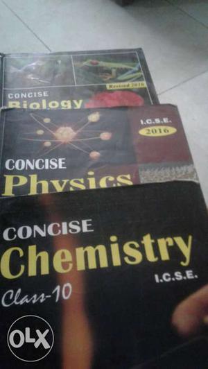 ICSE physics chemistry and biology books..