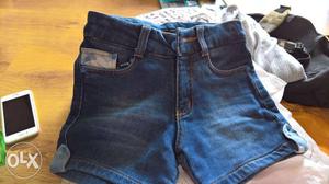 Kids Blue Denim Short