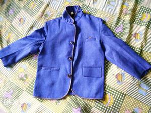 Kid's Blue Nehru Jacket