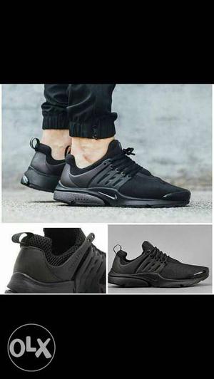 Pair Of Black Adidas Low Top Sneakers Collage