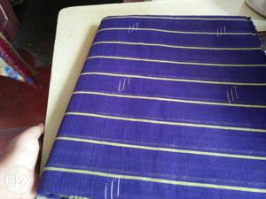 Purple And Yellow Striped Textile