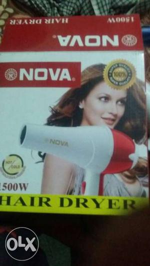 Red And White Nova Hair Dryer Box