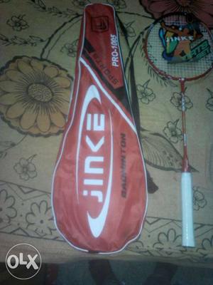 Red Jinke Badminton Racket With Bag
