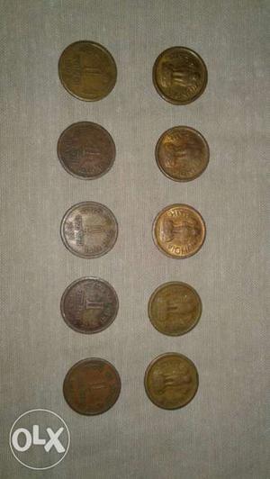 Ten Round Bronze Coins