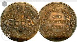 Two 1 Quarter Indian Anna Coin