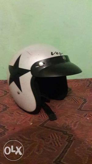 VEGA DOT STAR white easy and comfortable helmet