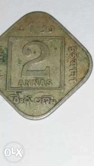 2 Indian Annas Coin