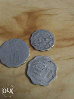 3 Coins Of 10 Paise At Rupees 50 Only