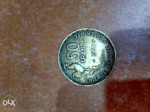 50 francs coin of 