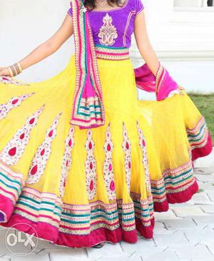 Beautiful real stone and embroidery work lehenga