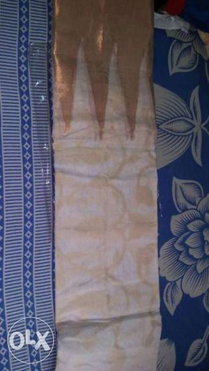 Beige And Blue Floral Print Textile