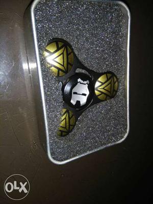 Black And Yellow Iron Man Tri-spinner In Case