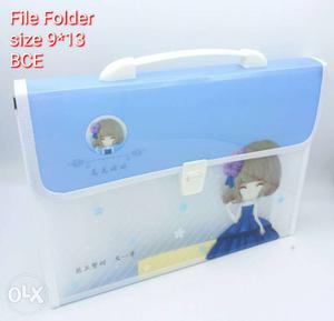 Blue And Clear File Folder