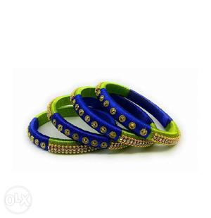 Blue And Green Tread Bracelet