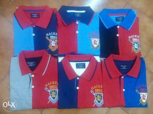 Blue-and-red Polo Shirts