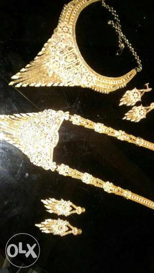 Brand new With Box Imported Gold plated Jewellery Set Gold