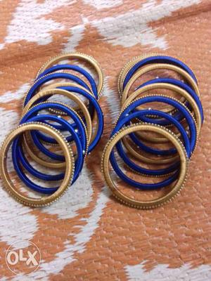 Brown And Blue Silk Bracelets