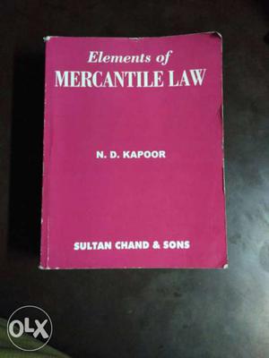 Elements Of Mercantile Law Book