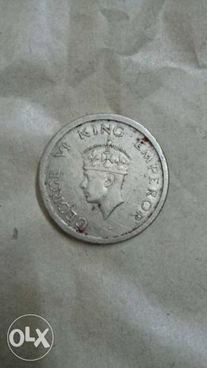 George Vi King Emperor -  One Rupee Coin