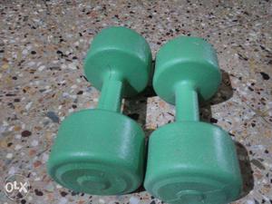 High quality PVC dumbbells 3KG each totally 6KG's,in perfect